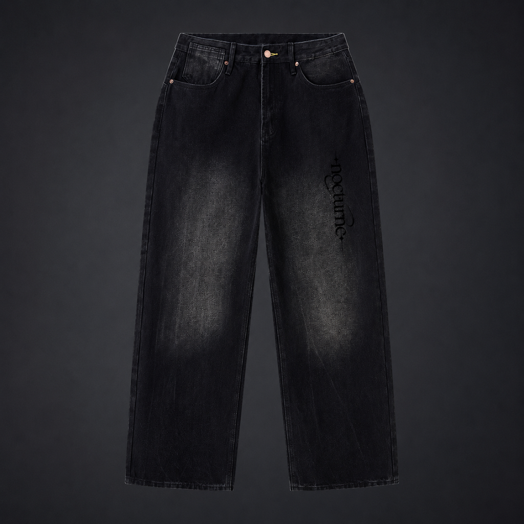 Nocturne Vintage Wash Wide Leg Jeans