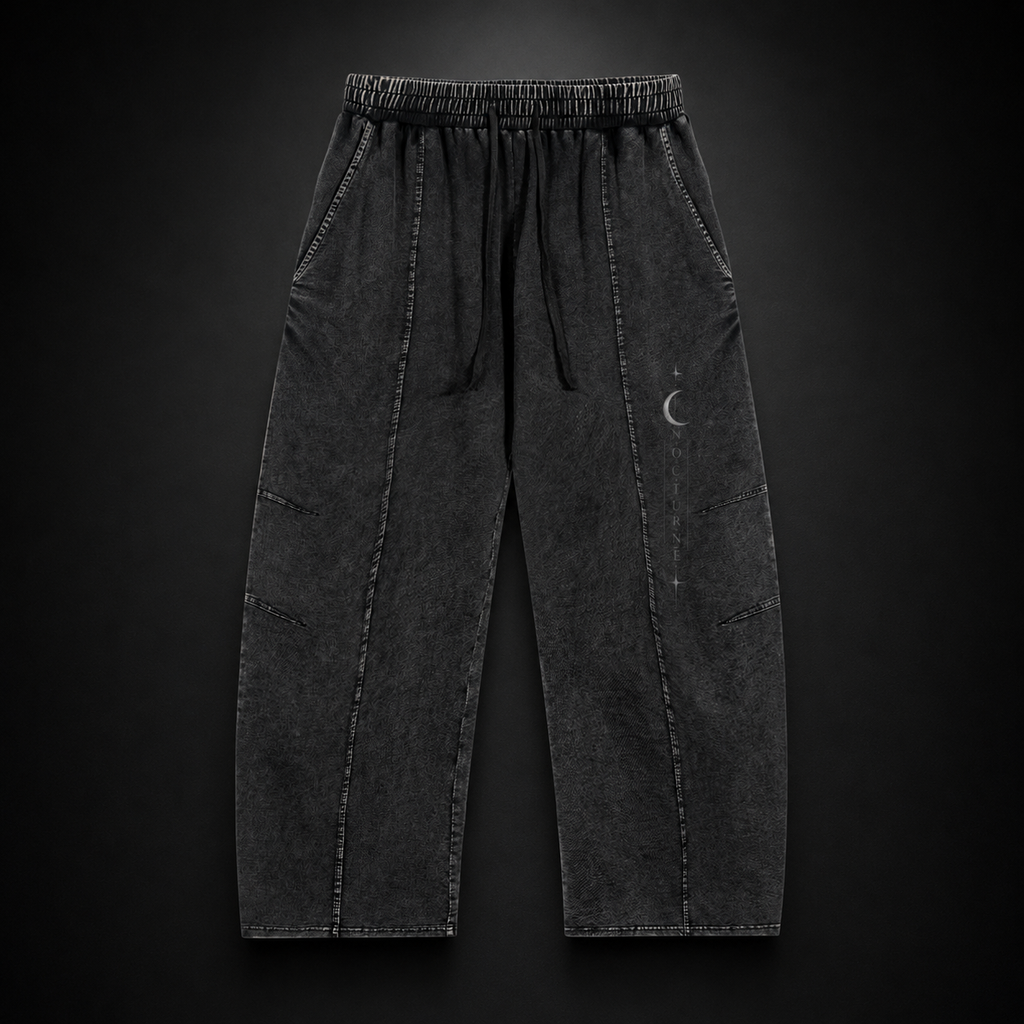 Nocturne Snow Wash Drawstring Cotton Pants