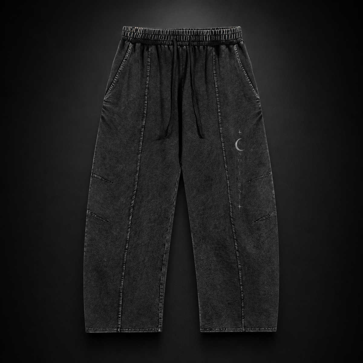 Nocturne Snow Wash Drawstring Cotton Pants